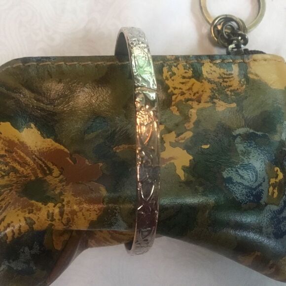 Silvertone Graphic Bangle Bracelet - Picture 6 of 7